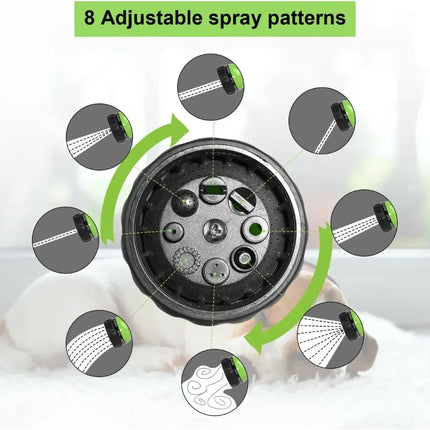 Dog Shower Sprayer 8 in 1 Pet Bath Cleaning Cat Dog Shower Gun High-pressure Hose Nozzle Foam Garden Car Animal Dog Wash Tool