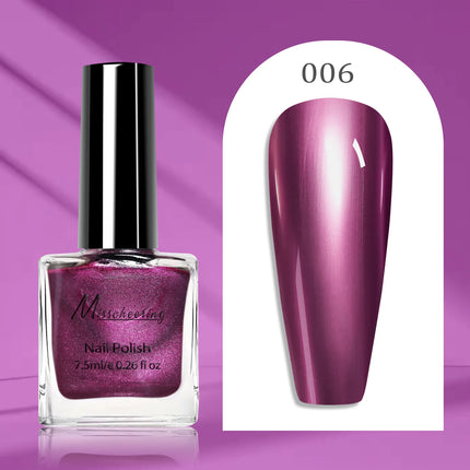 12 colors 7.5ml metal mirror nail polish semi-permanent topcoat nail polish LED gel varnish suitable for girls diy nail charm