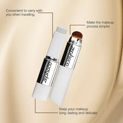 ZEPHOCO 2-in-1 Color Changing Foundation Stick Long Lasting Moisturizing Lightweight Foundation High Concealer Power Makeup