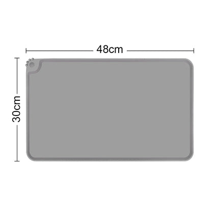 Elevated Puppy Bowls Food Mat Raised Dishes Food and Water Feeder 15° Tilted Stand 2 Stainless Steel Bowls for Small Dogs Cats