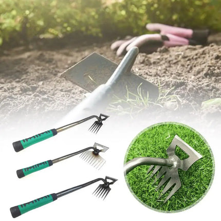 Puller Shovel 5/6/11 Tooth Weeding Removal Hand Gardening Loose Soil Tool 2 In 1 Garden Rake Manual Weed Grass Rooting Tool