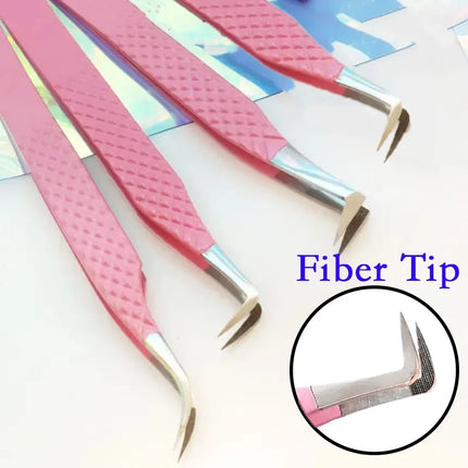 Lash Tweezers with Fiber Tip Tweezers for Eyelash Extensions Fiber Tips Eyelash Tweezers Eyelash Extensions Lash Tweezers