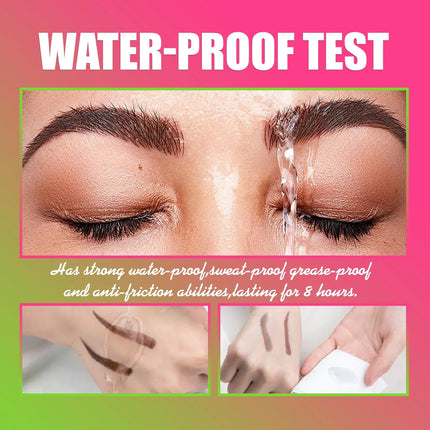 Rotating Liquid Eyebrow Dye Tint Brush Pencil Long lasting Coloring Lasts 2 Weeks Waterproof Makeup Eyebrow Cream Stencil Kit