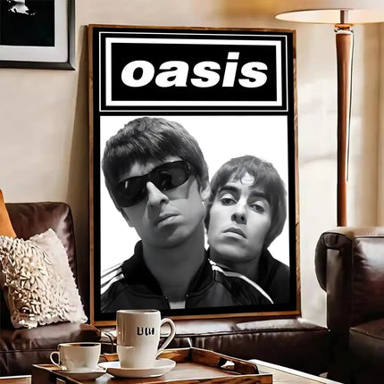 Band O-Oasis Classics Poster Perfect Sticker Self Adhesive Art Designed for Home Dining Office Spaces