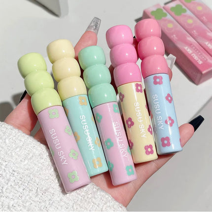 1/5Pcs Candied Fruit Lip Mud Milk Mist Velvet Matte Lip Gloss Long Lasting Not Easy To Stick Cup LipGlaze Almond Brown Pink