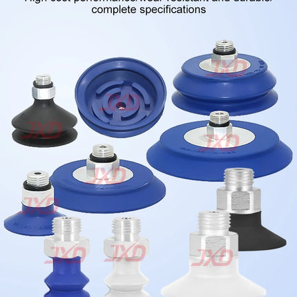 JXD Vacuum Suction Cup for Industrial Manipulator: VASB-30-1/8, Silicone Suction Nozzle VAS-15-1/8, Metal Fitting Suction Cup