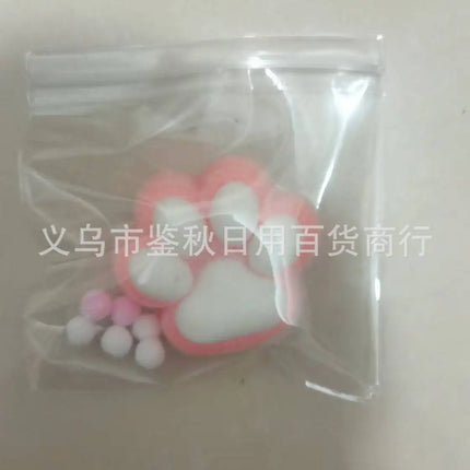Hot Selling Russian Strawberry Cat Paw Squeeze Toy Cute Stress Relief Plush Soft Fidget Game Same