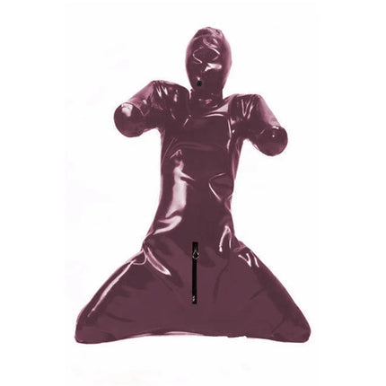 Erotic Latex Bodysuit for Men, Full Body Cover, Faux Leather Catsuit, Open Crotch Clubwear, Prisoner Costumes,PVC Bondage,Zentai