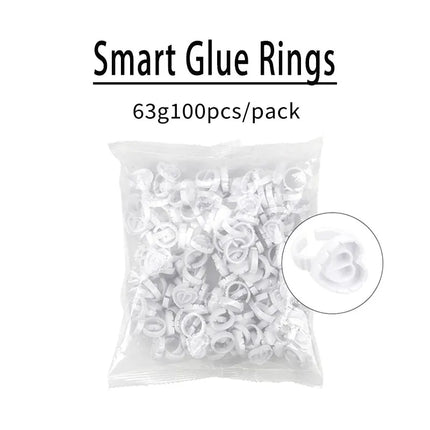 Wholesale 100Pcs Disposable Eyelash Glue Fan Cup Rings Holder Container Tattoo Pigment Eyelash Extension Tools Lash Supplies