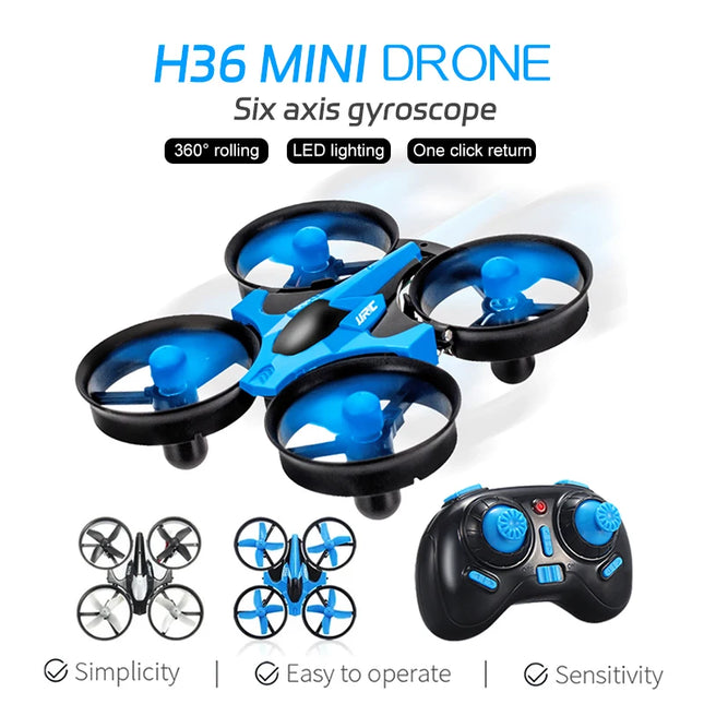 H36 RC Drone Quadcopter 3D Flip Pocket Remote Control Helicopter Plane RC Dron Quadcopter Toys Christmas Gift for Kids JJRC H36
