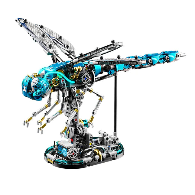 866 PCS electric building blocks toy set, insect series mechanical dragonfly ornaments model assembly, boys' holiday toy gift