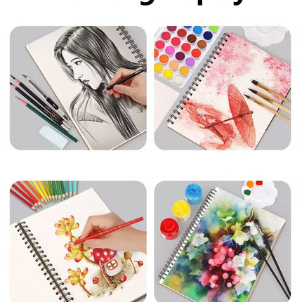1 Pack 30-Sheets ,Sketch Book, Top Spiral Bound Sketch Pad, Acid Free Art Sketchbook Artistic Drawing Painting Writing Paper For