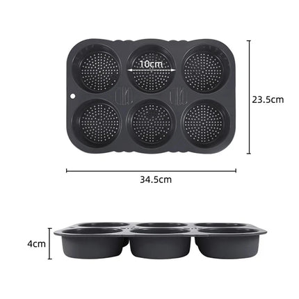 Hamburger Baking Mold Silicone mould Food Grade Bread Bun Baked Plate Non-Stick cake Pan Home Kitchen Bakeware BPA Free
