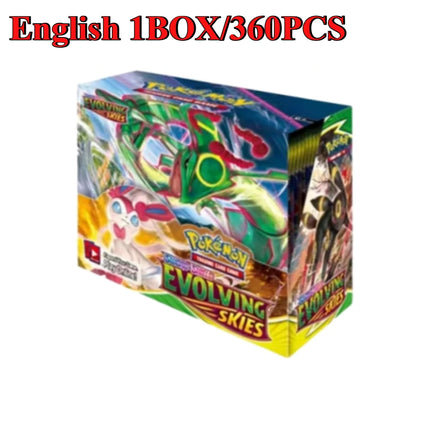90/360PCS Pokémon Card Packs 151， ASCENDED HEROES 。Evolutions,PALDEAN FATES,English Reinforcement,Battle Transaction Card Gift