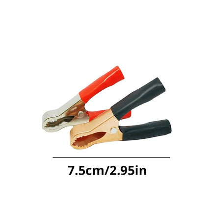 2pcs 50A Toothed Small Large Crocodile Clip Battery Clip Charging Clip High Power Inverter