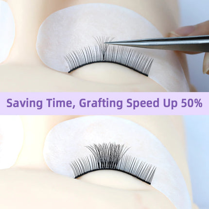 AGUUD 3D-20D Loose Fans Lash Mixed Length Sharp Pointy Stem Promade Volume Fans Eyelash Extension Thin Base Russian Volume Cilio