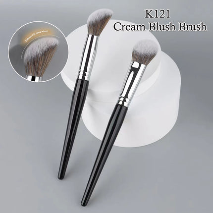 Peach Heart Blusher Brush Powder Blush Cream Liquid Blush Makeup Brushes Flat Small Precise Blush Brush Makeup Tools
