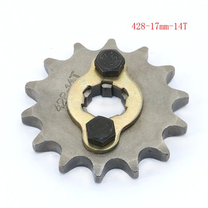 Front Engine 428# 10T 11T 12T 13T 14T 15T 16T 17T 18T 19T Teeth 17mm 20mm Chain Sprocket With Retainer Plate Locker