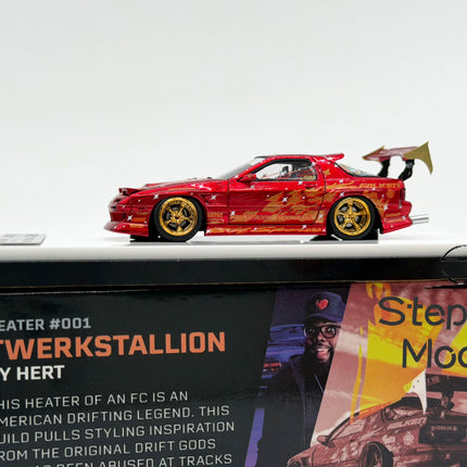 Error 404 1:64 RX-74 FC Twerkstallion Red Golden Wheel Resin Car Model Collection