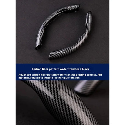 For Volkswagen R Golf GTI Passat Polo ID.3 ID.4 ID.7 Touareg Tiguan Touran Jetta Car Carbon Fiber Non-slip Steering Wheel Cover