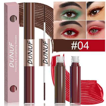 Slender Double-head Colored Mascara Curl Thick Lash Eyelash Extension Lengthening Waterproof Yellow Red Brown Fine Brush Mascara