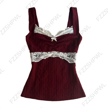 Y2K Retro Harajuku Women's Camisole Top Sexy Slim Chic Casual Crop Top Grunge Punk Hip Hop Gothic Aesthetic Emo Girls Streetwear