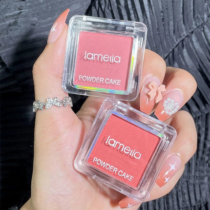 1Pc Face Blusher Matte Natural Cheek Tint Brighten Face Waterproof Face Contouring Cosmetics Blush Powder Soft Female Makeup