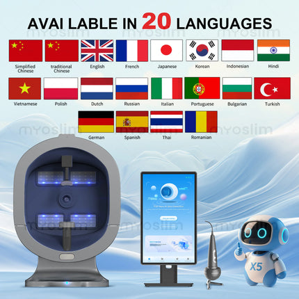Skin Analyzer AI Intelligent Image Instrument Detector Magic Mirror 3D Digital Facial Analysis Machine Product
