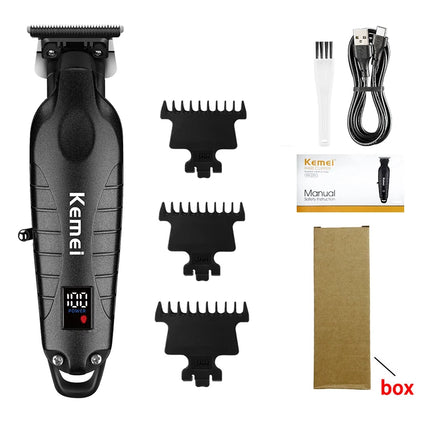 Kemei KM-2293 7000RPM Barber Professional Electric Hair Clipper Trimmer Cordless USB Charging Rechargeable Hair Clippers