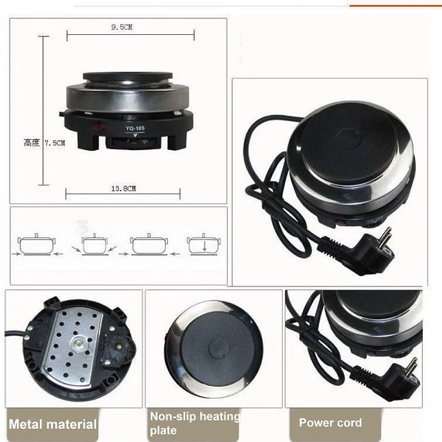 110V/220V Electric Coffee Maker Portable Stainless Steel Moka Pot Electric Italian Coffee Maker Percolator Heated Coffee Stove