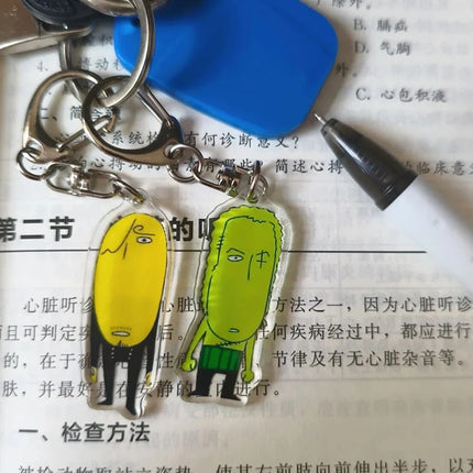 Anime Roronoa Zoro Vinsmoke Sanji Cosplay Keychain Abstract Funny Acrylic Pendant Keyring Key Chain Bag Ornament Accessory Props