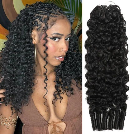 Burmese Curly Miracle Knots Human Crochet Human Hair For Braiding Boho Braids Pre-Separated Feather 100% Human Hair Extensions