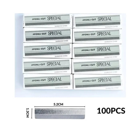 Microblading Eyebrow Knives 50/100pcs Stainless Steel Eyebrow Trimmer Razor Blade for Permanent Makeup Brow Tattoo Beauty Tool
