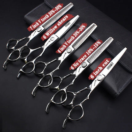 6/7 inch Japan440c Steel Professional Barber Scissors Hair Design Tool Barber Scissors Hairstylist Hairdressing Scissors Salon