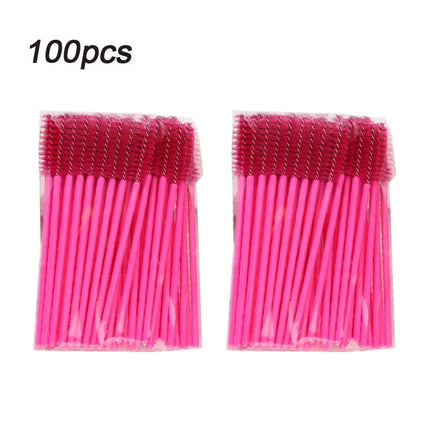 New 100pcs Eyelash Extensions Brush Microbrush for Eyelashes Spoolie Brushes Eyebrow Comb Brushes Makeup Cosmetic Tools HZS24