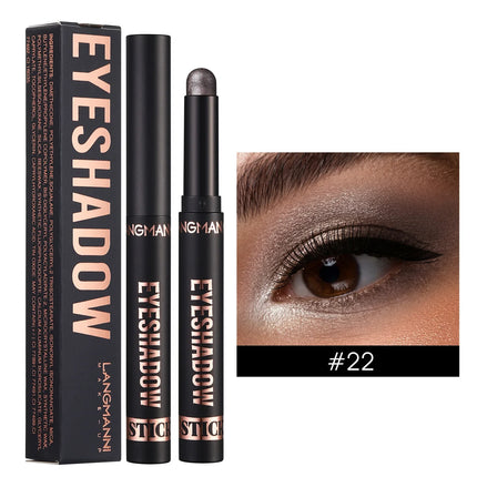 Smoky Dark Blue Eyeshadow Pencil Stick Waterproof Pearlescent 16 Colors Metallic Glitter Eye Shadow Highlighter Pen Makeup Tool