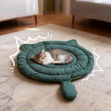 Dog Bed Mat for Sleeping, Big Face Cat Style Cat Bed Pad for All Seasons, Soft Breathable Washable Pet Cushion for Cats Dogs