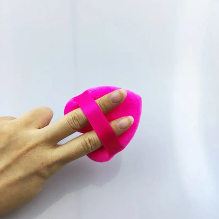 6pcs Reusable Love Heart Shape Velvet Powder Puff Face Makeup Sponge Cosmetics Soft Cotton Face Washable Sponge Puff