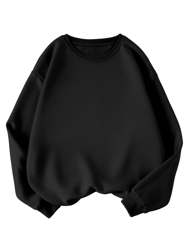 Women's Light Gray Oversized Crewneck Sweatshirt Loose Fit Casual Pullover
