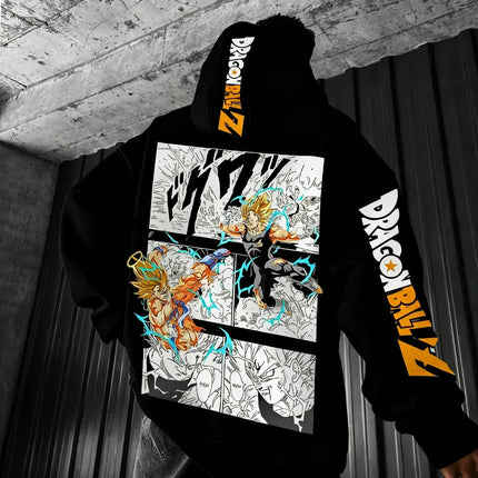 Dragon Ball Comics Co Branded Printed Hoodie Men's and Women's Autumn/Winter New Loose Casual Harajuku Parent-child Sweater Top