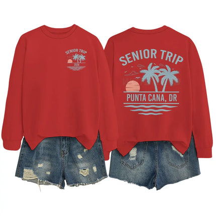 Senior Trip 2026 Sweatshirt Men Women Clothing Unisex Classic Casual Crewneck Top Senior Trip 2026 Fashion Casual Hooded Shirt