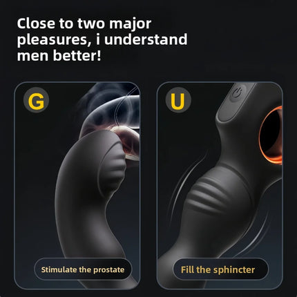 Male Prostate Massager Anal Vibrator G-Spot Stimulating Vibrating Butt Plug Gay Anal Toys Beginner Adult Toys