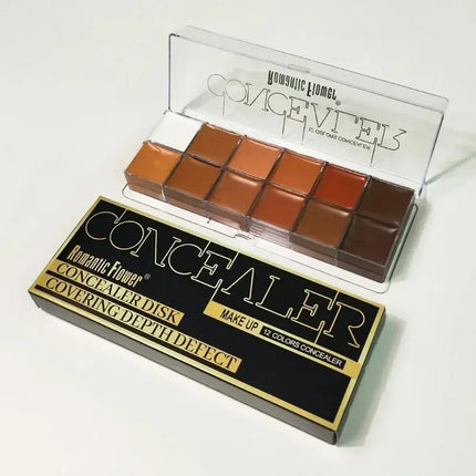 12 Color Concealer Palette Nude Contour Concealer Dark Skin Waterproof Full Coverage Foundation Makeup  Cover Face Foundation