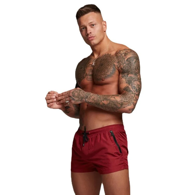 2026 Latest Men's Fashion Woven Quick Drying Elastic Quick Drying Anti Sweat Sports Shorts Summer Fitness Running Shorts