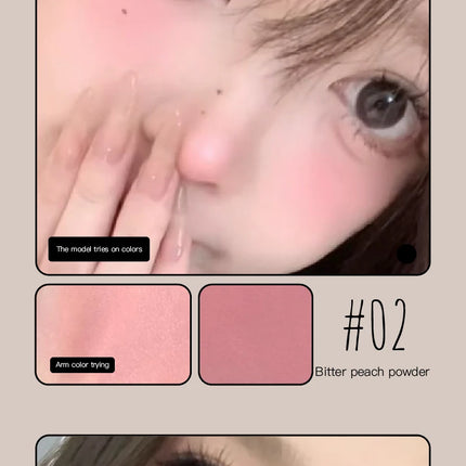 Matte Natural Cheek Tint White Brighten Face Waterproof Low saturation Nude Contouring Cosmetics Blush Powder Soft Female Makeup