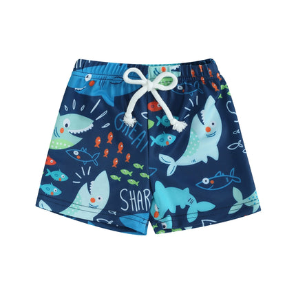 ma&baby 6M-4Y Infant Toddler Kid Baby Boy Swimsuit Animal Shell Coconut Tree Print Shorts Children Beachwear Bathing Suit