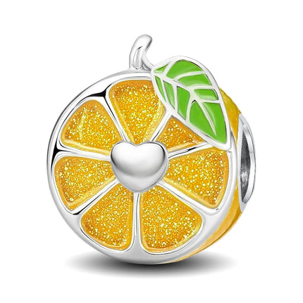 925 Sterling Silver Pink Cake Cherry Pineapple Strawberry Cherry Pendant Charm Ball Suitable for Bracelets DIY Women's Jewelry