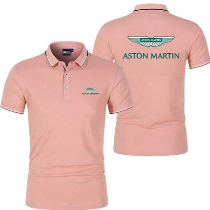 Aston Martin Racing Logo Men's Summer Short-Sleeve Polo Shirt, 2026 New Fashionable Men's Sports Top T-Shirt