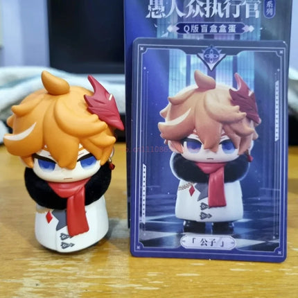 In Stock Genshin Impact Fatui Harbinger Serie Blind Box Q Version Anime Figure Collection Desktop Mystery Box Surprise Toy Gifts