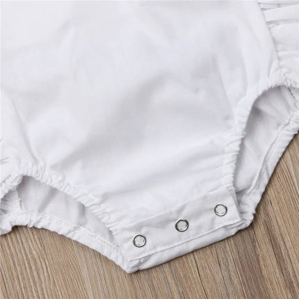 0-24months Baby Girl Sleeveless Bodysuit Ruffle Solid Pink White Yellow Green Summer Romper For Toddler Girls
